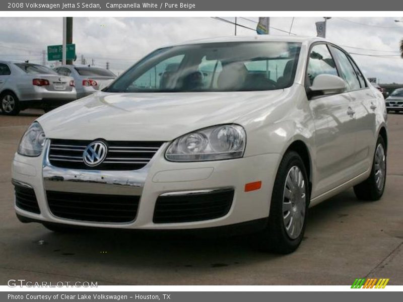 Campanella White / Pure Beige 2008 Volkswagen Jetta S Sedan