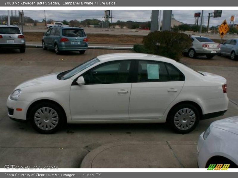 Campanella White / Pure Beige 2008 Volkswagen Jetta S Sedan
