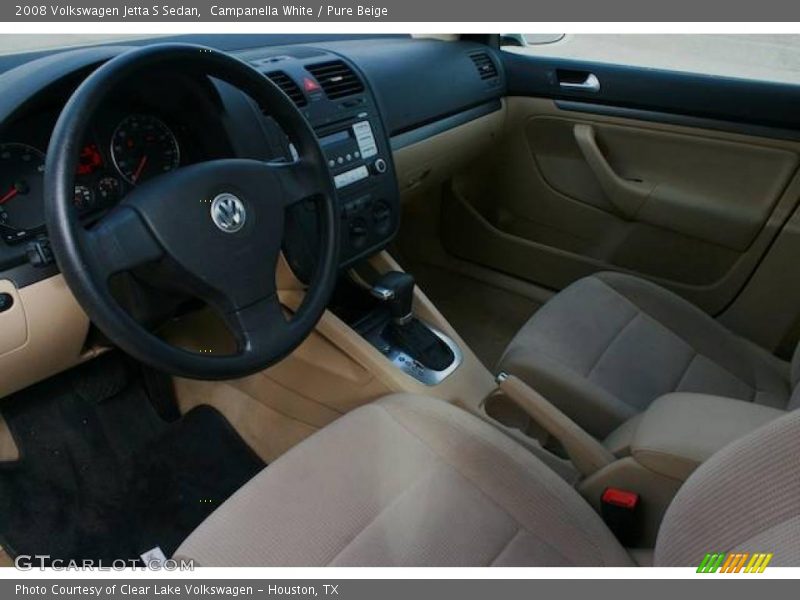 Campanella White / Pure Beige 2008 Volkswagen Jetta S Sedan