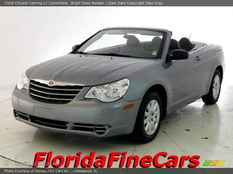 Bright Silver Metallic / Dark Slate Gray/Light Slate Gray 2008 Chrysler Sebring LX Convertible