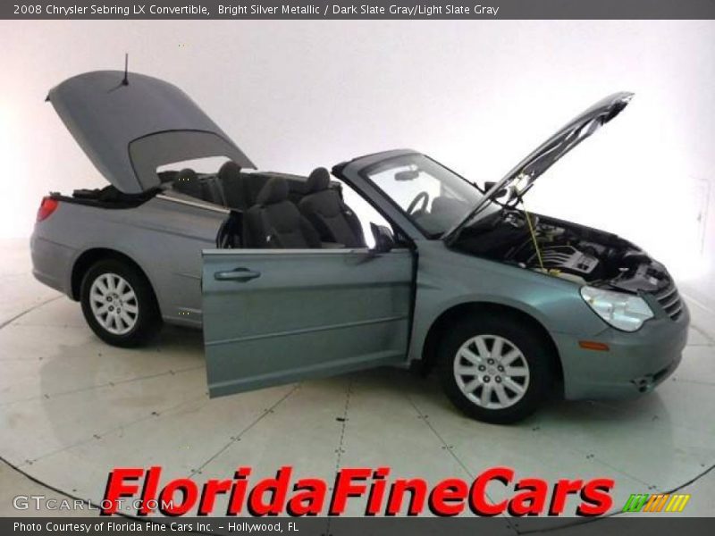 Bright Silver Metallic / Dark Slate Gray/Light Slate Gray 2008 Chrysler Sebring LX Convertible