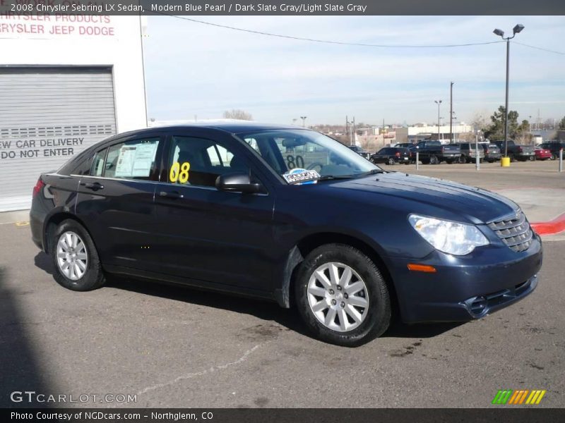 Modern Blue Pearl / Dark Slate Gray/Light Slate Gray 2008 Chrysler Sebring LX Sedan