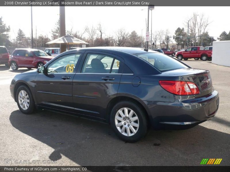 Modern Blue Pearl / Dark Slate Gray/Light Slate Gray 2008 Chrysler Sebring LX Sedan