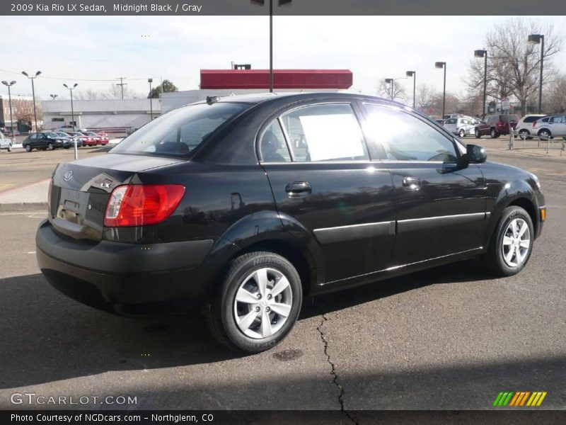 Midnight Black / Gray 2009 Kia Rio LX Sedan