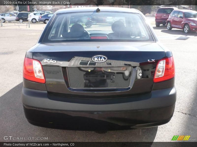 Midnight Black / Gray 2009 Kia Rio LX Sedan