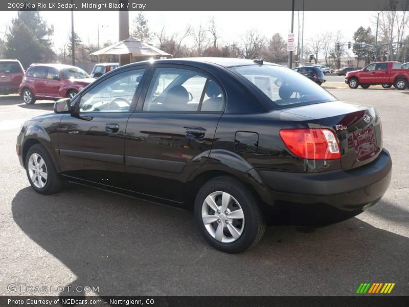 Midnight Black / Gray 2009 Kia Rio LX Sedan