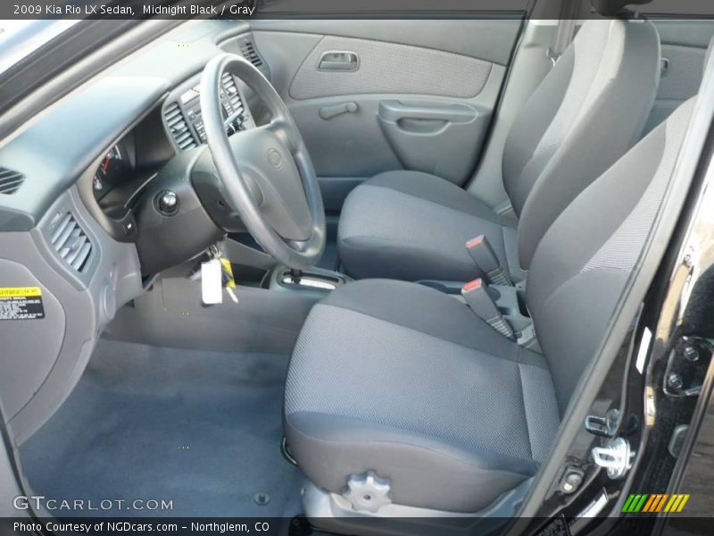 Midnight Black / Gray 2009 Kia Rio LX Sedan