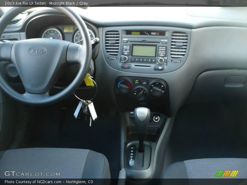 Midnight Black / Gray 2009 Kia Rio LX Sedan