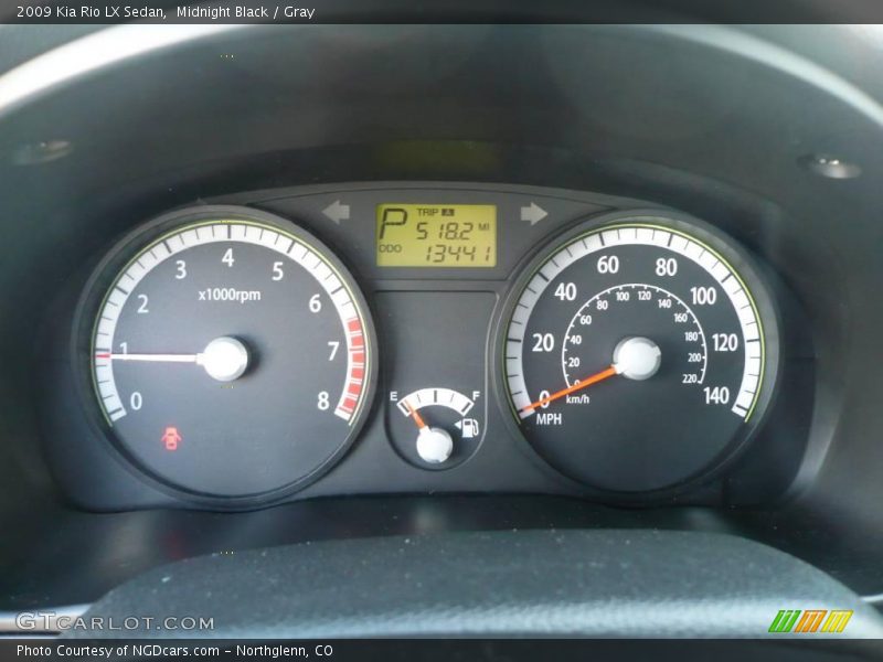 Midnight Black / Gray 2009 Kia Rio LX Sedan