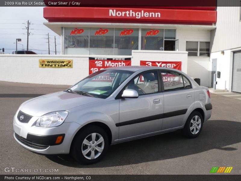 Clear Silver / Gray 2009 Kia Rio LX Sedan