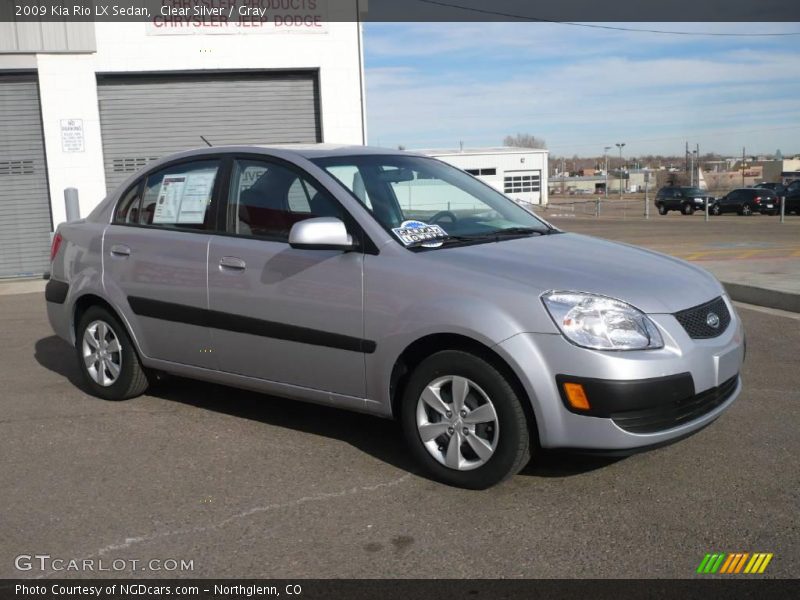 Clear Silver / Gray 2009 Kia Rio LX Sedan