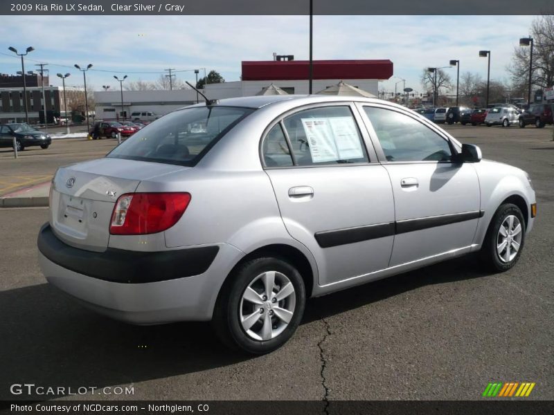 Clear Silver / Gray 2009 Kia Rio LX Sedan