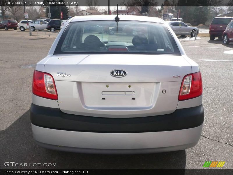 Clear Silver / Gray 2009 Kia Rio LX Sedan