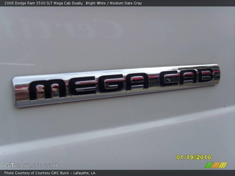 Bright White / Medium Slate Gray 2006 Dodge Ram 3500 SLT Mega Cab Dually