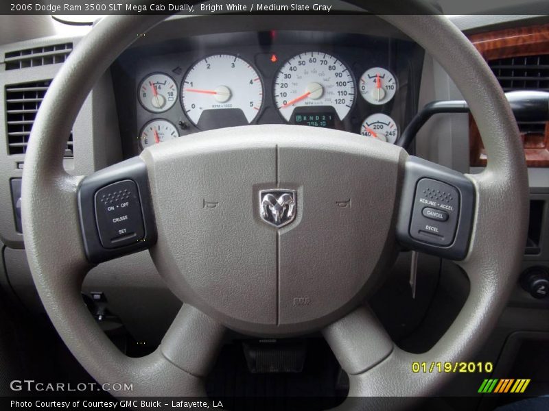 Bright White / Medium Slate Gray 2006 Dodge Ram 3500 SLT Mega Cab Dually