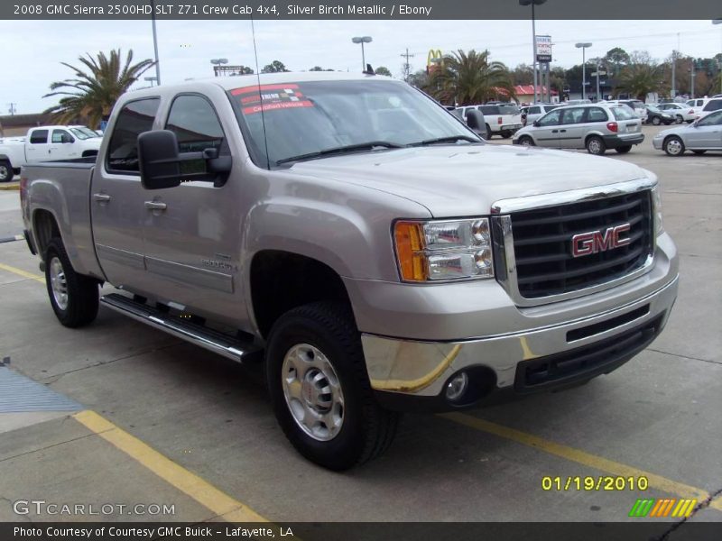 Silver Birch Metallic / Ebony 2008 GMC Sierra 2500HD SLT Z71 Crew Cab 4x4