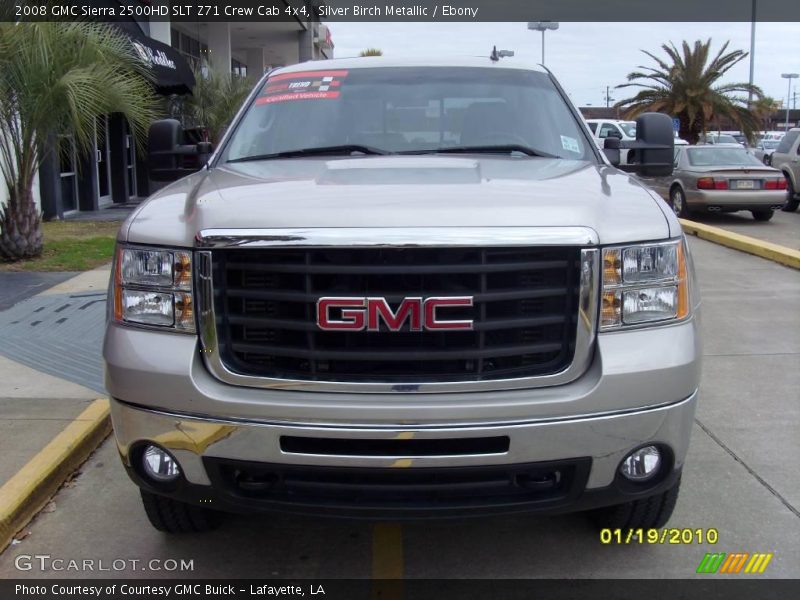 Silver Birch Metallic / Ebony 2008 GMC Sierra 2500HD SLT Z71 Crew Cab 4x4