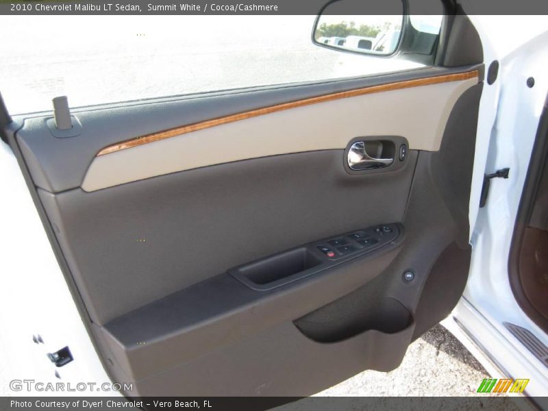 Summit White / Cocoa/Cashmere 2010 Chevrolet Malibu LT Sedan