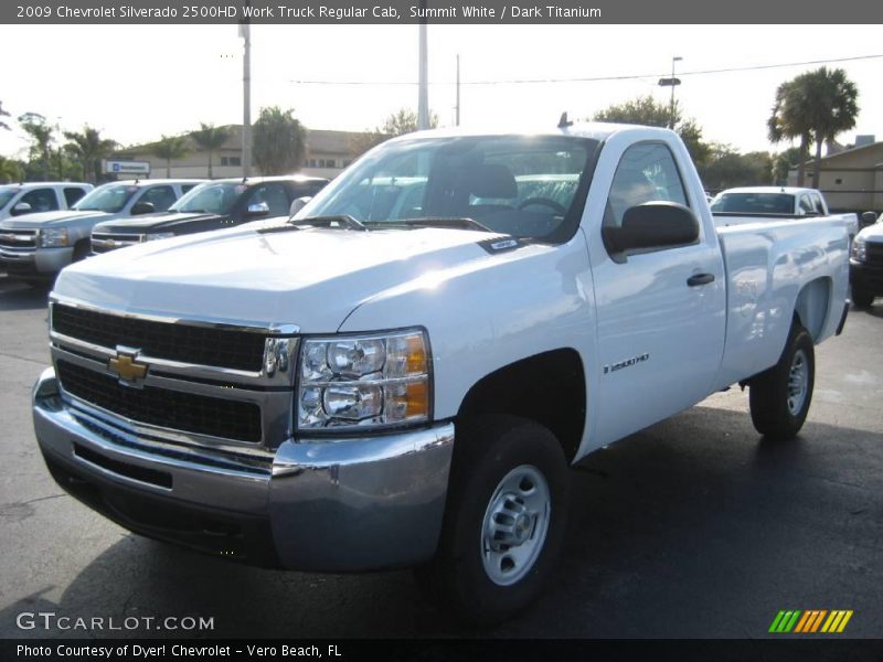 Summit White / Dark Titanium 2009 Chevrolet Silverado 2500HD Work Truck Regular Cab