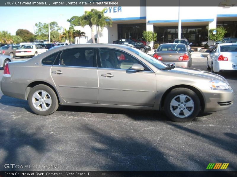 Amber Bronze Metallic / Neutral Beige 2007 Chevrolet Impala LT