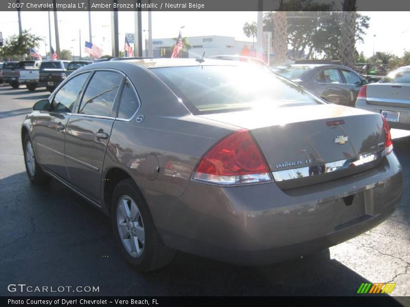 Amber Bronze Metallic / Neutral Beige 2007 Chevrolet Impala LT