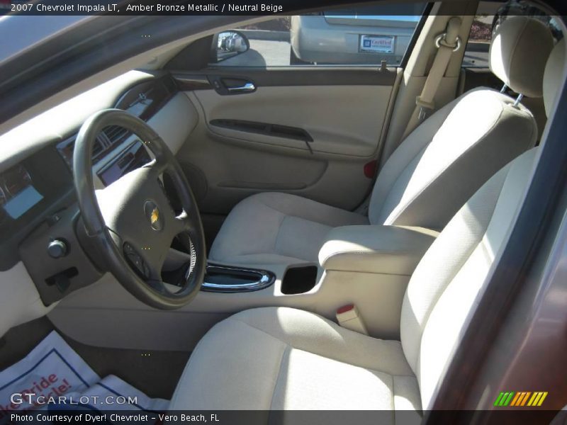 Amber Bronze Metallic / Neutral Beige 2007 Chevrolet Impala LT