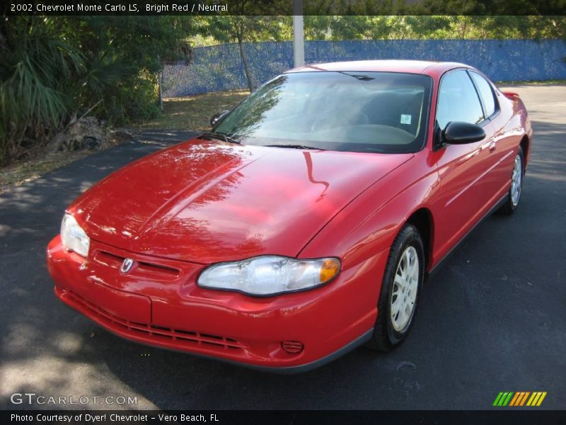 Bright Red / Neutral 2002 Chevrolet Monte Carlo LS