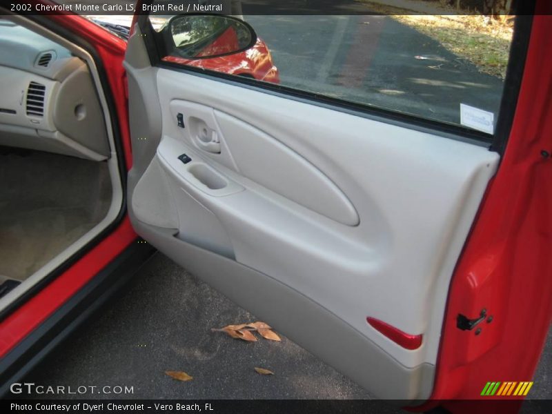 Bright Red / Neutral 2002 Chevrolet Monte Carlo LS