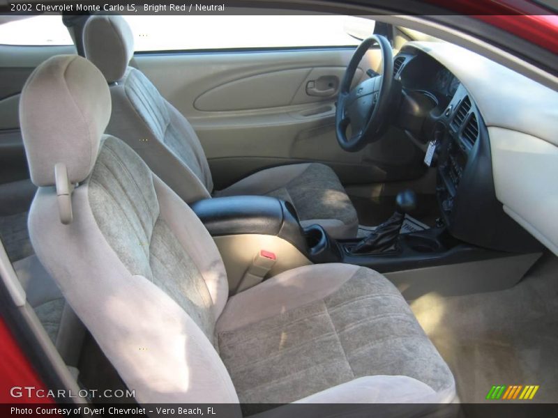 Bright Red / Neutral 2002 Chevrolet Monte Carlo LS