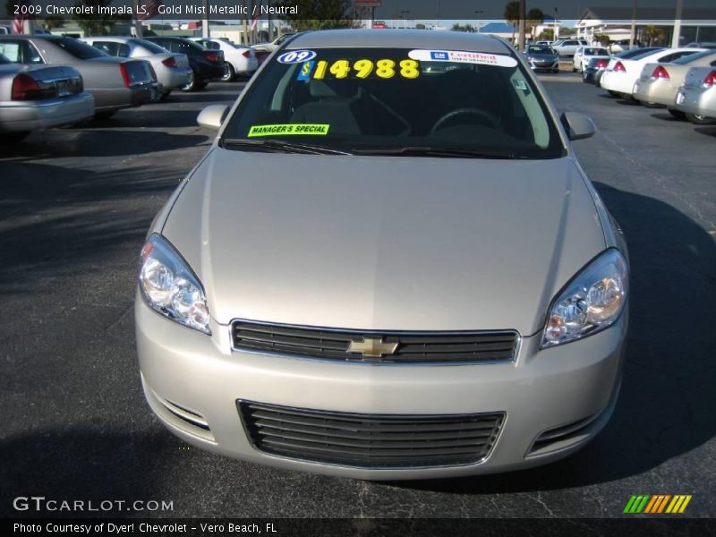 Gold Mist Metallic / Neutral 2009 Chevrolet Impala LS