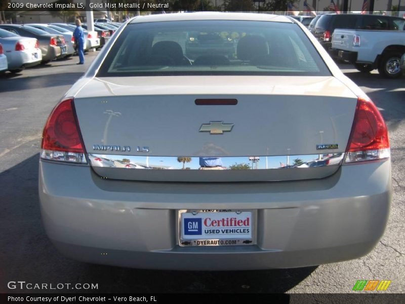 Gold Mist Metallic / Neutral 2009 Chevrolet Impala LS