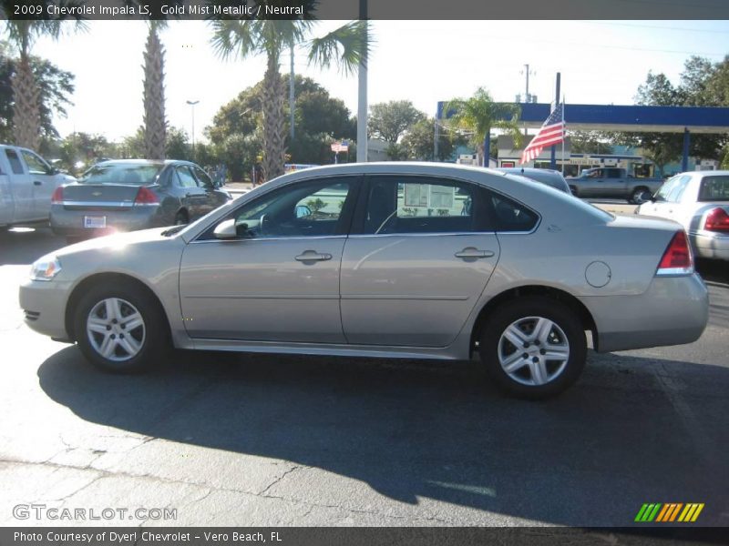 Gold Mist Metallic / Neutral 2009 Chevrolet Impala LS