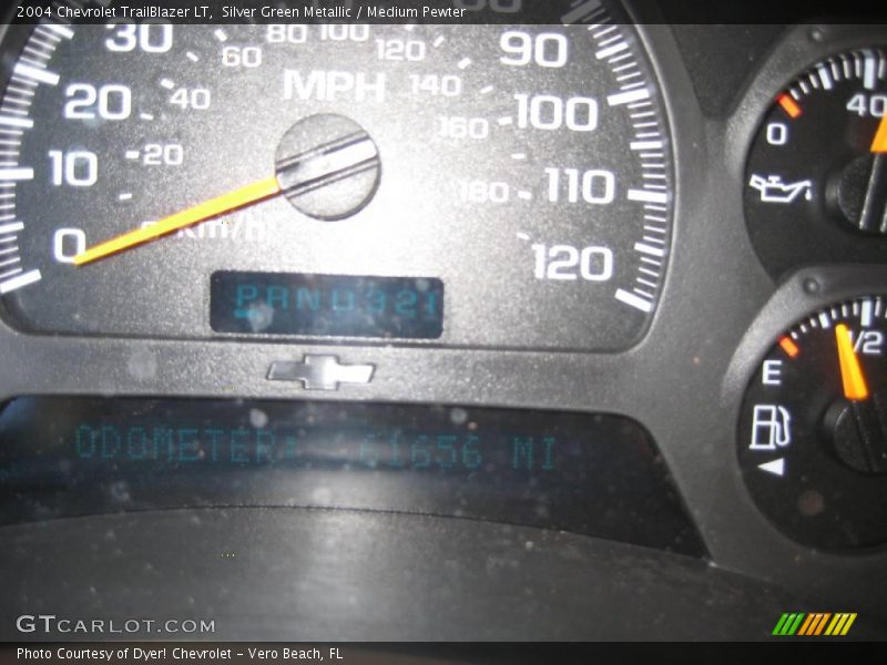 Silver Green Metallic / Medium Pewter 2004 Chevrolet TrailBlazer LT