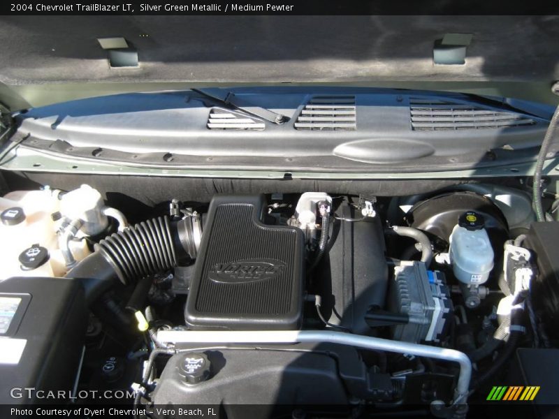 Silver Green Metallic / Medium Pewter 2004 Chevrolet TrailBlazer LT