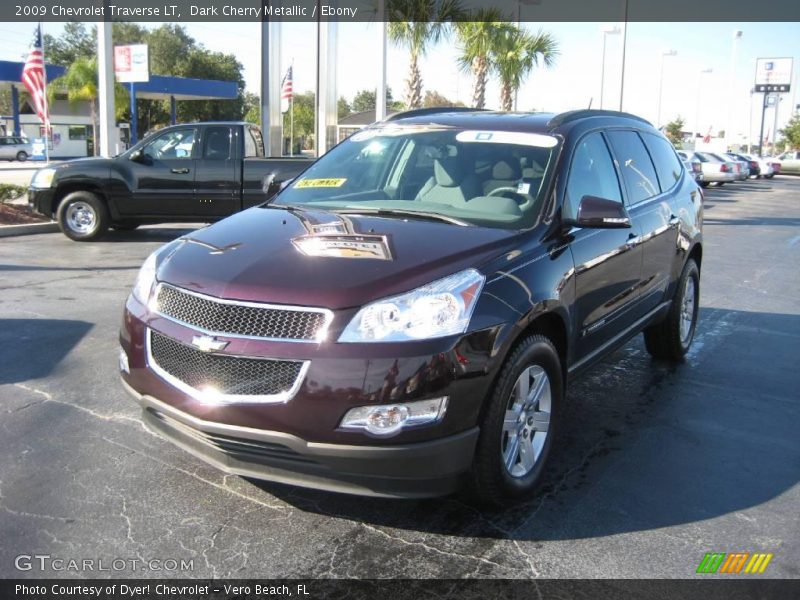 Dark Cherry Metallic / Ebony 2009 Chevrolet Traverse LT