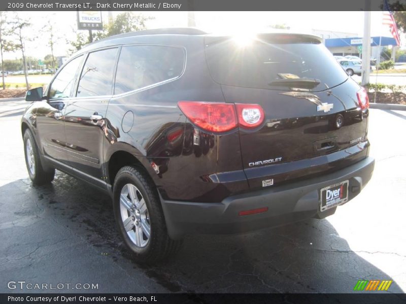 Dark Cherry Metallic / Ebony 2009 Chevrolet Traverse LT