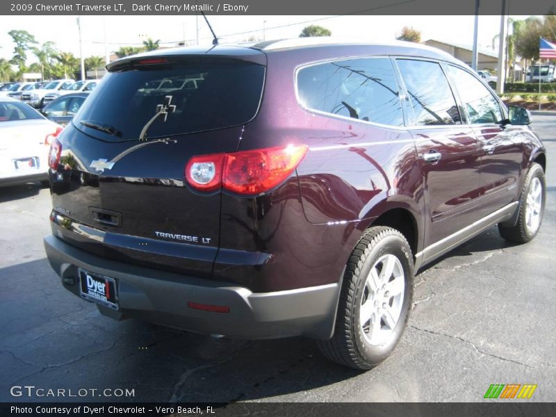 Dark Cherry Metallic / Ebony 2009 Chevrolet Traverse LT