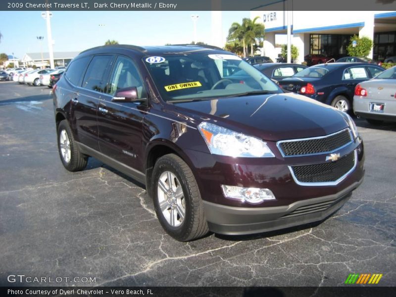 Dark Cherry Metallic / Ebony 2009 Chevrolet Traverse LT