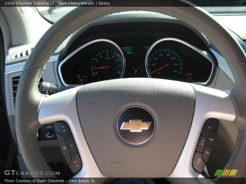 Dark Cherry Metallic / Ebony 2009 Chevrolet Traverse LT