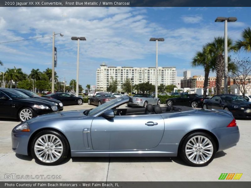 Frost Blue Metallic / Warm Charcoal 2010 Jaguar XK XK Convertible