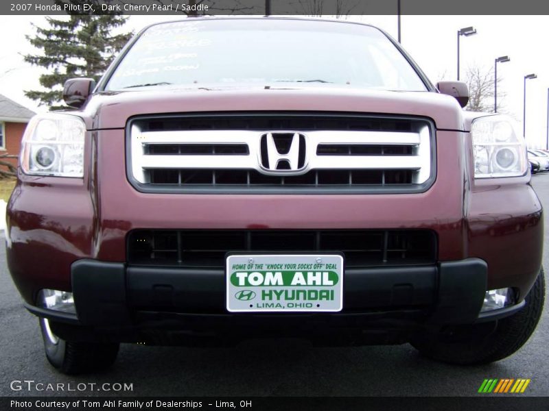 Dark Cherry Pearl / Saddle 2007 Honda Pilot EX