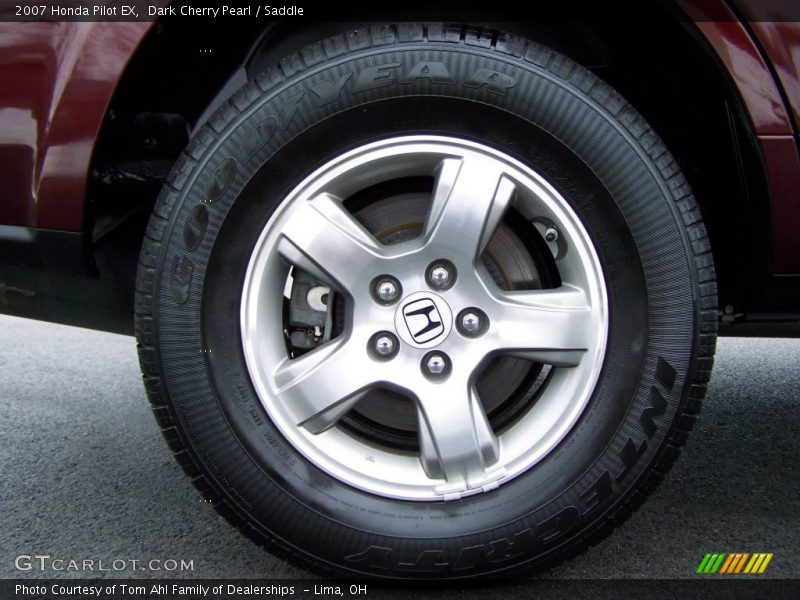 Dark Cherry Pearl / Saddle 2007 Honda Pilot EX