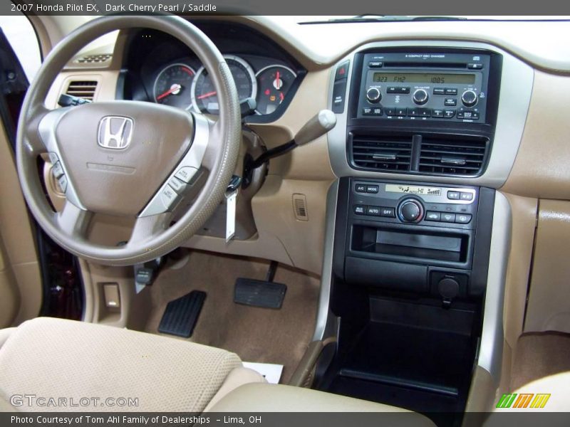 Dark Cherry Pearl / Saddle 2007 Honda Pilot EX