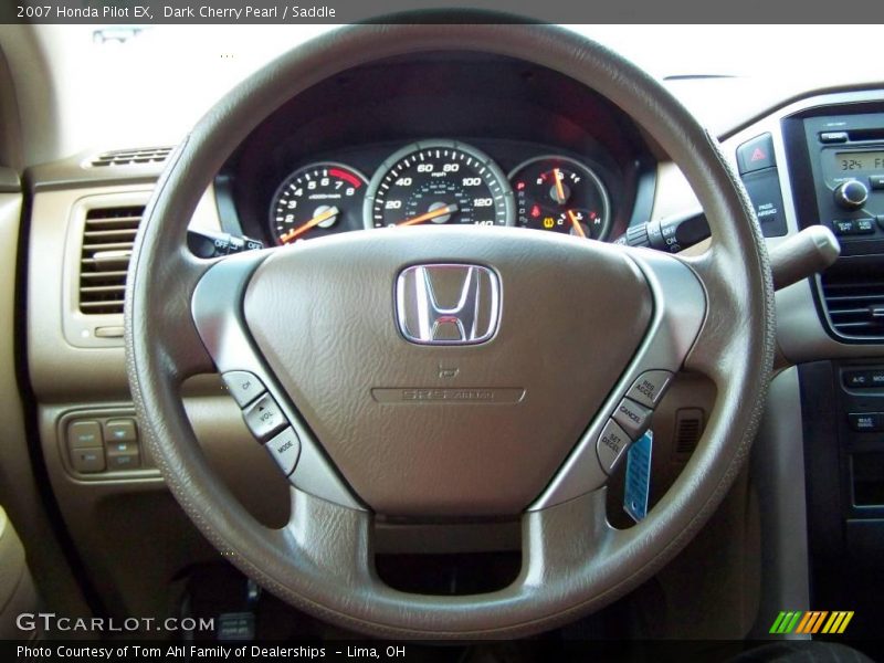 Dark Cherry Pearl / Saddle 2007 Honda Pilot EX