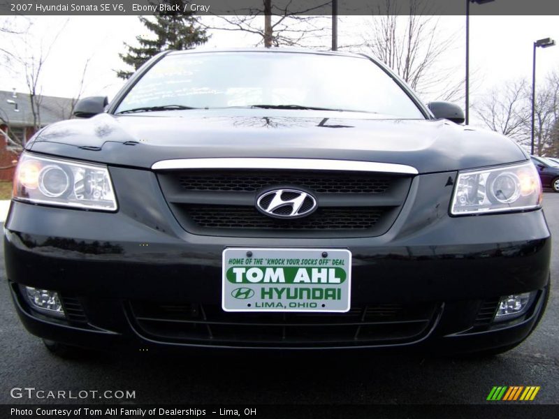 Ebony Black / Gray 2007 Hyundai Sonata SE V6