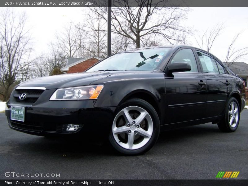 Ebony Black / Gray 2007 Hyundai Sonata SE V6
