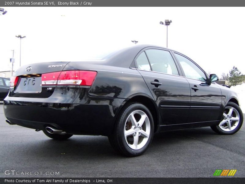 Ebony Black / Gray 2007 Hyundai Sonata SE V6
