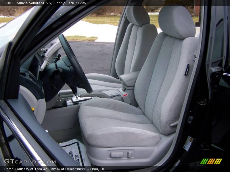 Ebony Black / Gray 2007 Hyundai Sonata SE V6