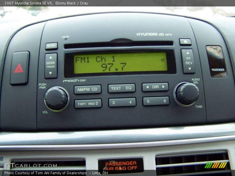 Ebony Black / Gray 2007 Hyundai Sonata SE V6