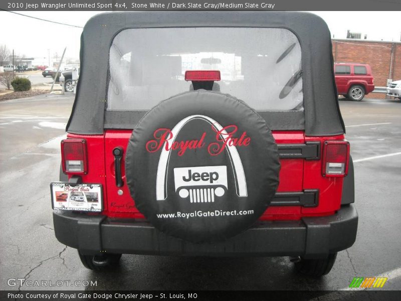 Stone White / Dark Slate Gray/Medium Slate Gray 2010 Jeep Wrangler Unlimited Sport 4x4